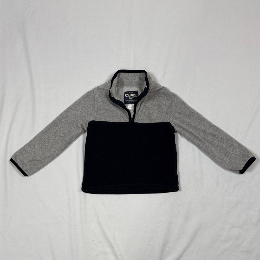 OshKosh B'gosh Heather Gray and Navy Quarter Zip